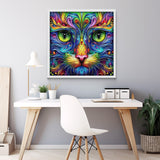 Cat Puzzles for Adults 1000 Pieces, Fantasy Animal Kitten Abstract Art Puzzle, Colorful Funny Cat Puzzle Kitty, Impossible Hard Challenge Jigsaw Puzzle for Adults PICKFORU