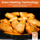 Air Fryer Oven 4.5QT, Space Saving, 1 Touch Digital Display, Compact, Non-stick And Dishwasher Safe Basket, Black & Stainless Steel,Update Kitchen Elite