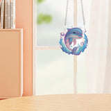 AiYuanzsh DIY 5D Dolphin Diamond Art Painting Hanging Sign Kits Special Shaped Diamond Art Window Hanging Ornament Pendants Home Garden Wall Door Hanging Kits Gift, HGJ152 AiYuanzsh