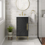 Modway Awaken Bathroom Vanity Cabinet, 18", White Black Modway
