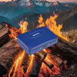 SEPOX® Water/Fire-Resistant Portable Security Case Lock Box Steel, Small Personal Travel Safe Storage Cabinet, 3-Ft Cable, Ressetable Combination Lock for Dorm, Car, Sports, Office, Blue SEPOX