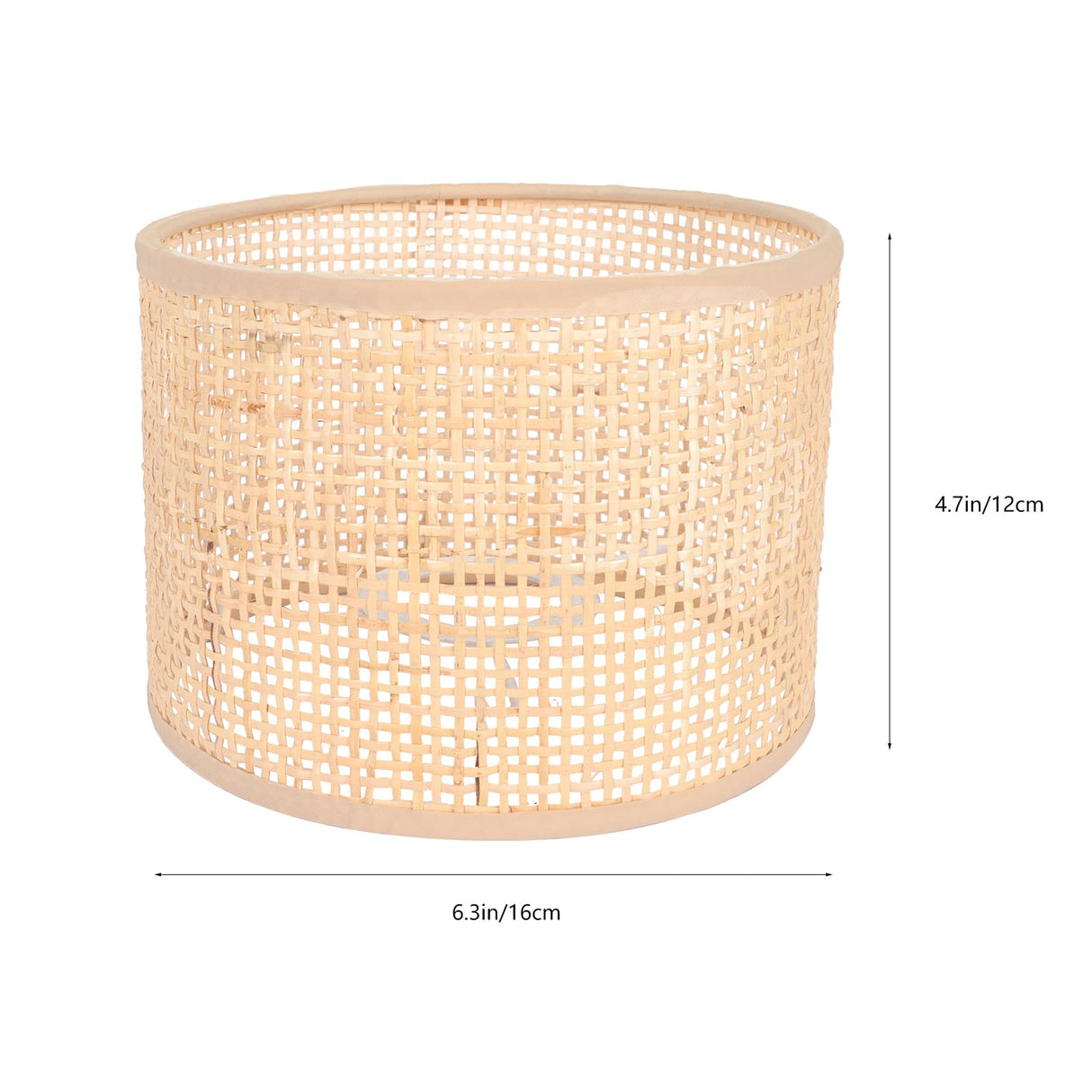 Baluue Rattan lampshade Drum lamp Shades Rattan Light Fixture Wicker lampshade Bedside lampshade lamp Victorian lamp Shade Hand Woven Rattan lamp Cover e27 Hanging Light kit Baluue
