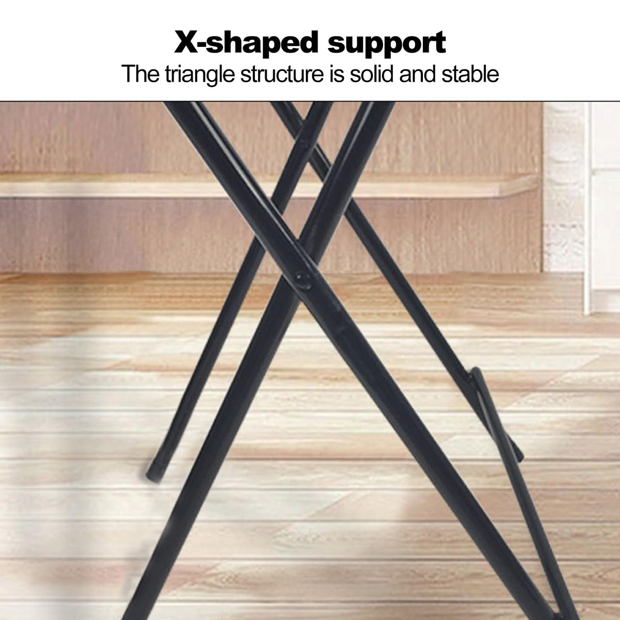 Walbest Foldable Dinner Table for 4, Square Solid MDF 4 Persons Home office Study Computer Desk Home Improvement Black Walbest