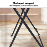 Walbest Foldable Dinner Table for 4, Square Solid MDF 4 Persons Home office Study Computer Desk Home Improvement Black Walbest