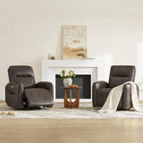 CHITA Faux Leather Power Recliner Chair, Swivel Glider Recliner for Adults, Nursery Rocking Chair with USB & Type-C Charging for Living Room, Bedroom, Chocolate Brown CHITA