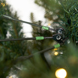 13ft. Artificial Slim Green Mountain Pine Christmas Tree with 1360 Warm White LED Lights and 3924 Bendable Branches Nearly Natural