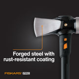Fiskars 8 lb. Splitting Maul - 36" Shock-Absorbing, Comfort Grip Handle - Rust Resistant Forged Steel Blade - Wood Splitter Maul for Hardwood - Split Wood for Campfires - Bushcraft Gear Fiskars