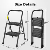 HBTower 2 Step Ladder, Step Stool for Adults,2 Step Ladder Folding Step Stool with Wide Pedal Ergonomic Design HBTower