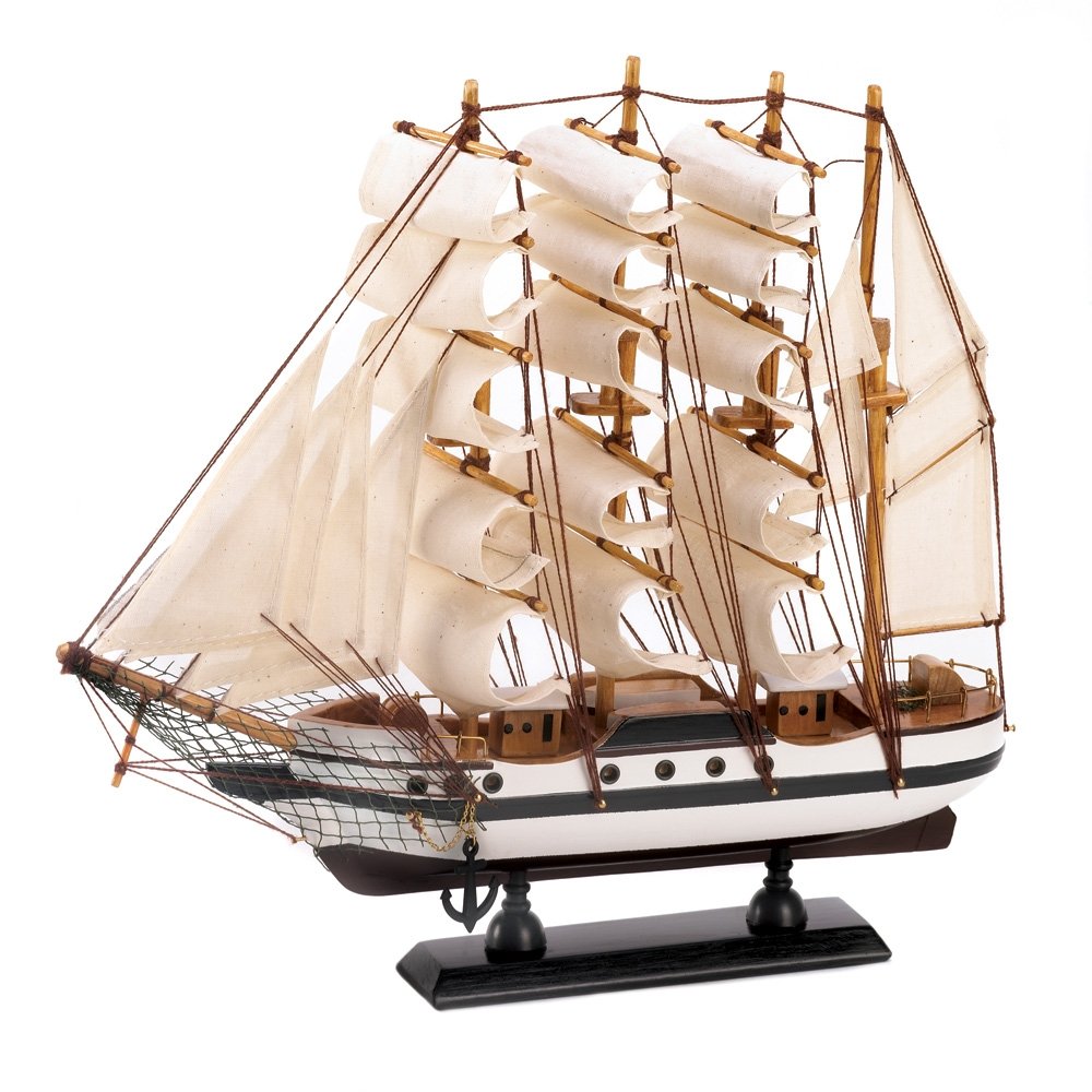 Gifts & Decor 57071642 German Passat Model Ship, Large, Cream Gifts & Decors