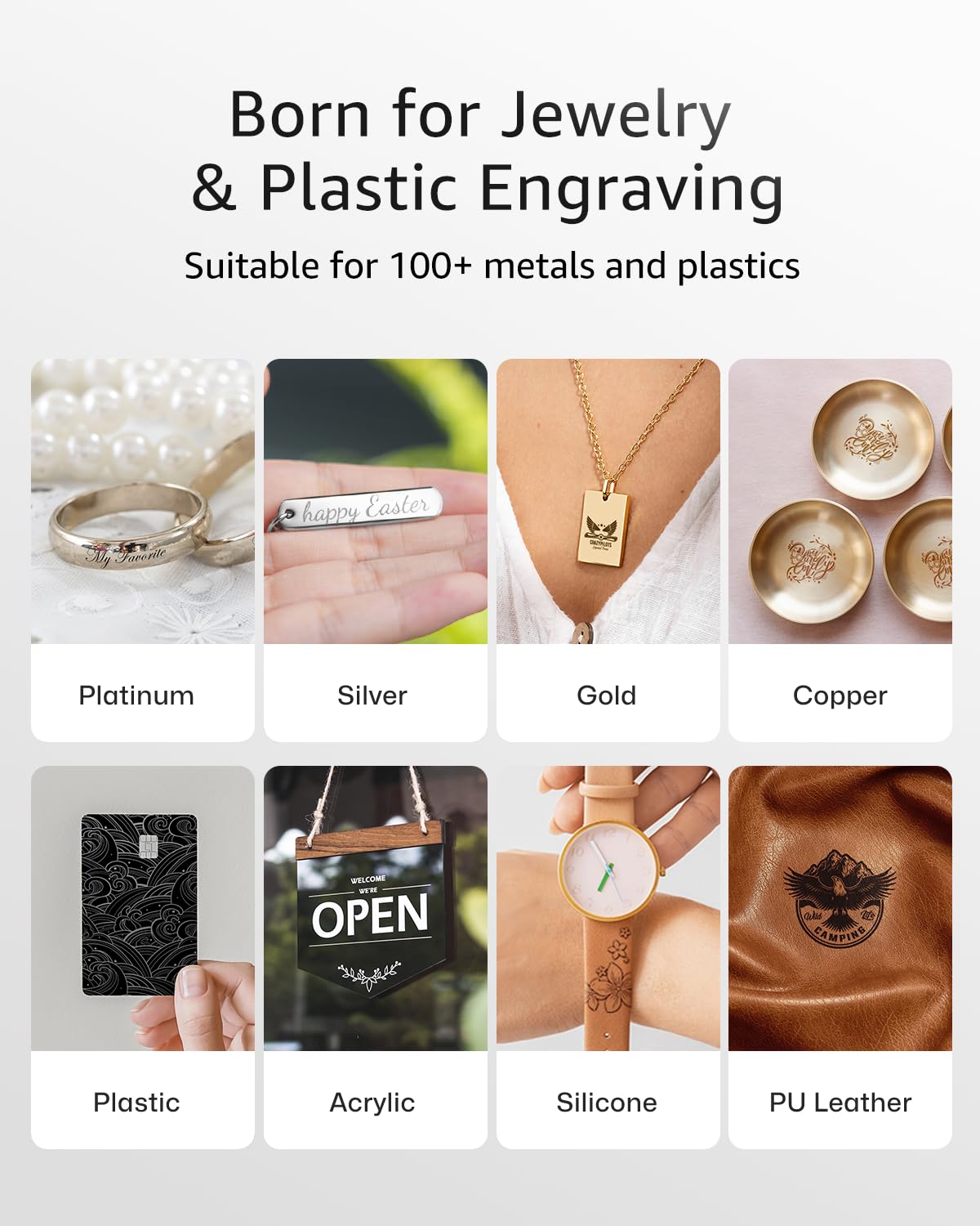 LaserPecker 3 Laser Engraver for Metal & Plastic Marking, 1064nm Pulsed Infrared Laser Engraving Machine with 800 mm/s High Speed Marking - with Versatile Electric Roller LaserPecker