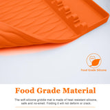 Grill Accessories Silicone Griddle Mat for Blackstone Side Shelf, Silicone Spatula Pad Mats Cooking Gadgets Barbecue Tools for Outdoor BBQ Kitchen Countertop by EANINNO Orange EANINNO
