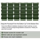 ERYRON Vertical Wall Planter Stackable Wall Planter Indoor Outdoor with 60 Pockets, Garden Self Watering Wall-Mounted Planter Plant Flower Pot Holder for Herbs Vegetables Fruits ERYRON