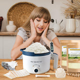 Soy Wax for Candle Making Kit - DIY Soy Candle Making Supplies with 3lbs Natural Soy Wax Flakes, Electric Wax Melter, Thermometer, Wicks, Perfect for Making Your Own Candles KQU