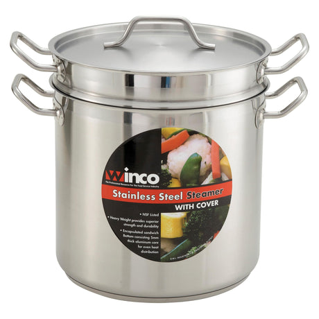 Winware Stainless 20 Quart Steamer/Pasta Cooker with Cover Winware