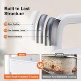 3 Tier Rolling Cart Metal with Wheels, White Three Tiered Craft Cart Organizer on Wheels, Storage Utility Carts for Art, Baby Nursery,Diaper Caddy, Cleaning Supplies, Nail,Lash,Snack,Book,Roller Shelf Aofure