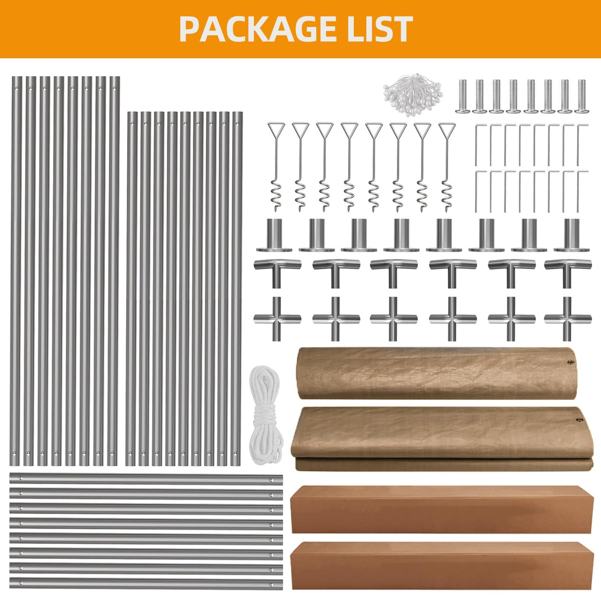 GAOMON 10x20 Ft Carport Heavy Duty Canopy, Portable Garage with Removable Sidewalls Doors & Windows, All Season Waterproof Tarp Outdoor Storaeg Shed for Car Truck Boat Party, Khaki GAOMON