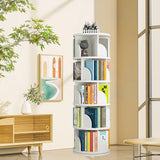 Rotating 5-Tier Bookshelf Tower for Small Spaces - 360° Display Bookcase Ideal for Kids and Adults LIGEAROW