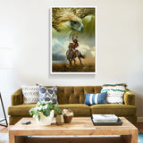 MAIYOUWENG 1000 Piece Wooden Puzzles for Adults Family Elderly or Kids, Warrior and Animal Puzzle Game for Parent-Child, Funny 1000 Piece Native American Jigsaw Puzzle Toy Gift for Friend Wife Mom MAIYOUWENG