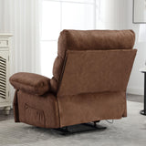 HOMYEDAMIC Oversized Recliner Chair Extra Wide Large Recliner for Adults 350lbs with Lumbar Support Pillow Nursery Chair Living Room (Manual, Brown-6002) HOMYEDAMIC