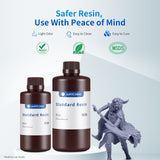 ANYCUBIC 3D Printer Resin Bundle, 405nm SLA UV-Curing Resin with High Precision and Quick Curing & Excellent Fluidity for LCD 3D Printing (4Packs*1kg Grey, 4kg in Total) ANYCUBIC