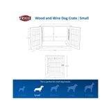 TRIXIE 29.5" Indoor Dog Crate, Wooden Crate Table for Dogs Up to 25 lb, Small Dog Kennel, Perfect in Any Room, White TRIXIE