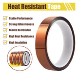 MEBMIK 4 Rolls 20mm x33m (108ft) High Temperature Heat Resistant Tape Heat Transfer Tape for Heat Sublimation Press No Residue and Heat Transfer Vinyl MEBMIK