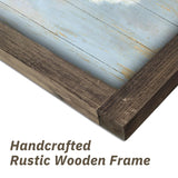 Barn Framed Wall Art Decor: Rustic Farmhouse Wooden Picture Countryside Windmill Meadow Painting Blue Sky and Wild Flowers Prints Artwork for Bedroom Kitchen 36'' x 24'' cozy country