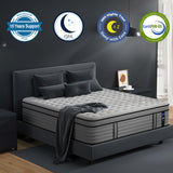 DIFAME Firm Queen Mattress, 14 Inch Queen Size Hybrid Mattress in a Box with Gel Memory Foam, Upgraded Pocket Springs for Motion Isolation, Breathable & Cooling Fabric, Back Pain Relief, Edge Support DIFAME