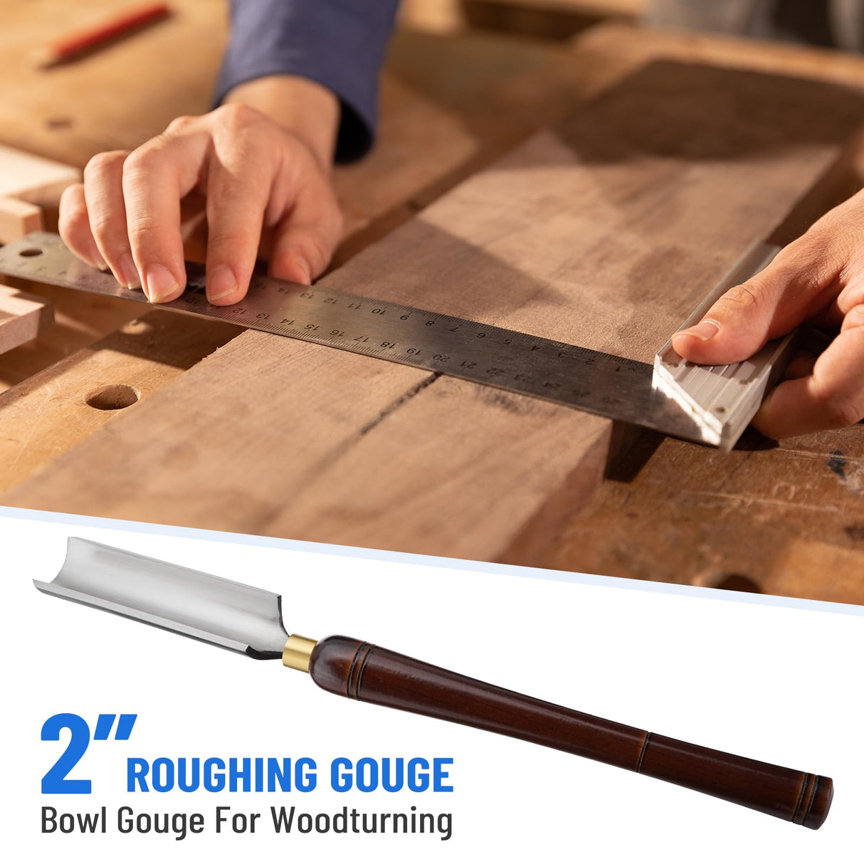 TRUCFUSION 2 in HSS Roughing Gouge Lathe Chisel Wood Lathe Turning Tool Bowl Gouges For Woodturning TRUCFUSION