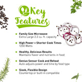 Panasonic Microwave Oven, Stainless Steel Countertop/Built-In Cyclonic Wave with Inverter Technology and Genius Sensor, 2.2 Cu. Ft, 1250W, NN-SN97JS (Silver) Panasonic