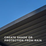 Backyard Discovery Evanston 18'x10' Galvanized Steel Wall-Mounted Louvered Pergola Kit with Adjustable Roof, Shade, Rain Protection, High-Wind Rating, PowerPort, Gutter System for Outdoor Patio, Deck Backyard Discovery