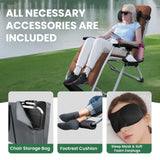 YOMIFUN Oversized Zero Gravity Chair, XL lounge Chair 29” Width, Padded Reclining Camping Chair W/Removable Cushion & Adj Headrest, Storage Bag, Footrest Cushion, Cup Holder, For Indoor Outdoor, Brown YOMIFUN