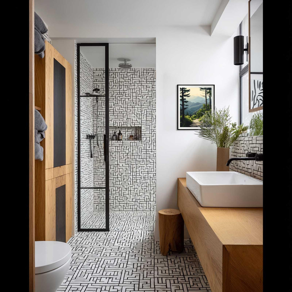 Great Smoky Mountains Paint by Numbers, Easy Canvas Paint by Numbers for Adults, Great Smoky Mountains National Park Paint by Number Kits, Gift Home Wall Decor - Mount Tree Landscape(16x20inch) Artbrush Tower