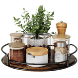 LAMU Lazy Susan Organizer, 9'' Lazy Susan Turntable for Cabinet, Table Top, Kitchen, Countertop, Bathroom, Pantry, Spice Organization, Wooden,1 Pack LAMU