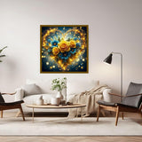 CHWGLFGG 5D Diamond Art Kits for Adults Beginners, Flowers Heart Diamond Painting Kits, DIY Full Round Drill Paint by Diamonds Dot Gem Art for Adults, Home Wall Decor 13.7X 13.7 Inch CHWGLFGG