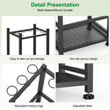 Dirza Garden Tool Organizer,Yard Tool Organizer for Garage Organization and Storage,Garden Tool Rack with 9 Loops for Garage, Shed, Outdoor,Easy Take Out and Storage,Will NOT tip over Dirza