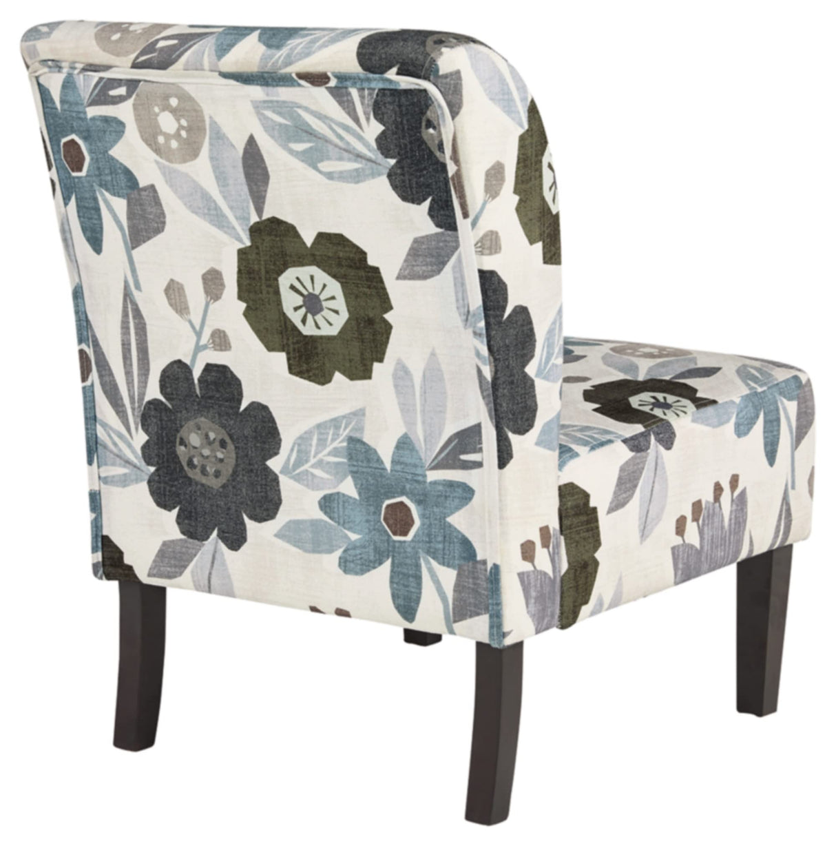 Signature Design by Ashley Triptis Floral Armless Accent Chair, White, Blue & Gray Signature Design by Ashley