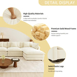 76.7” Oversized Beige White Loveseat Sofa, 2 Seater Large Sectional Couches for Living Room, Chenille Fabric Modular Sectional Sofa, Deep Seat Home Sofas Set, Love Seat Couches ZenNook