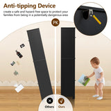 Iwell Tall Bathroom Cabinet, Storage Cabinet with 2 Doors, Narrow Floor Storage Cabinet with Adjustable Shelves for Bathroom, Living Room, Black Iwell