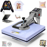 AKEYDIY 15x15 Heat Press, Digital Shirt Press Heat Up Fast & Even, Pro Pull Out Heat Press Lower Platen Slide Out Heat Transfer Sublimation Heat Press Machine for Tshirts, Pillow, Pad, Bag, Purple AKEYDIY