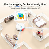 Teendow D20S Max+ Robot Vacuum and Mop, Specifically Handling Pet Hair Design, 6000Pa Max Suction, with Self-Empty Dock, 10 Weeks Hands-Free Cleaning, PreciSense LiDAR Navigation, App & Voice Control Teendow