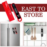 Xuhal 6 Pieces Digital Food Thermometer for Grill Cooking Instant Read Meat Thanksgiving Day Kitchen BBQ Waterproof Thermometer with Foldable Probe Magnet Calibration Turkey Outdoor Fry Xuhal