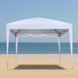 10 x 10 ft Pop-Up Canopy Tent Gazebo for Beach Tailgating Party White outdoor basic