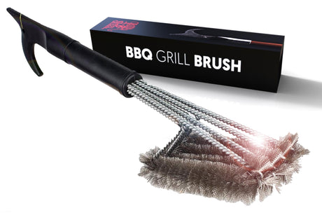 Jolly Green Products Heavy Duty Pike Pole Grill Brush Designed by Firefighter | Grill Brush for Outdoor Grill | BBQ Grill Brush | Best Grill Brush | Gas Grill Brush | BBQ Gifts for Men Jolly Green Products