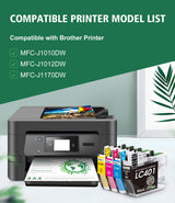 Kingjet LC401 Ink Cartridges Replacement for Brother LC401 Ink Cartridges Compatible with LC401 Ink Cartridges for Brother Printer MFC-J1010DW MFC-J1170DW MFC-J1012DW, 4PK（Black/Cyan/Magenta/Yellow Kingjet