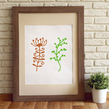 OPUHOHR 60PCS Flower Leaf Stencils for Crafts, Small Painting Stencils, Floral Templates for Wall Card Rockwood Signs Coasters Canvas Home Decor OPUHOHR