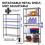 Storage Shelves, 4 shelf Storage Rack Adjustable 36"W x 14"D x 55"H NSF Certified Metal Shelves for Storage 1000Lbs Capacity Wire Shelving Heavy Duty for Kitchen Garage Shop Wire Rack Shelving, Black Dopinmin