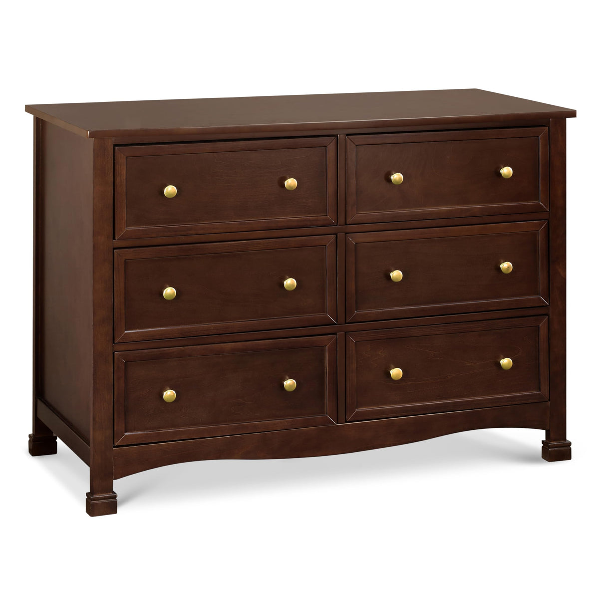 DaVinci Kalani 6-Drawer Baby Dresser for Nursery - Wooden Double Chest of Drawers for Kids, Boys and Girls - Multi-Purpose Storage Espresso Dresser for Bedroom, Living Room & Hallway, Easy to Assemble DaVinci