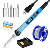 Electronics Soldering Iron Kit - 80W Digital LCD Solder Gun with ON/OFF Switch Adjustable Temperature Controlled and Fast Heating Thermostatic Design Welding Tools for DIY Welding Circuit Board… SREMTCH