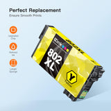 E-Z Ink (Remanufactured Ink Cartridge Replacement for Epson 802XL 802 T802XL T802 to use with Workforce Pro WF-4740 WF-4730 WF-4720 WF-4734 EC-4020 EC-4030 (1 Black, 1 Cyan, 1 Magenta, 1 Yellow) E-Z Ink